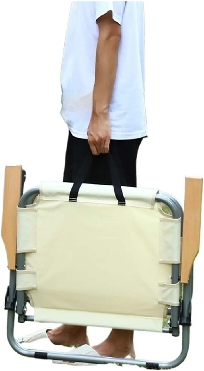 Camping Outdoor Camping Folding Chair Portable Camping Beach Recliner Portable(A Double Chair(Khaki)