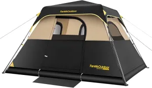 Camping Tent 4/6/8/10 Person Instant Cabin Tent Setup in 60s with Rainfly & Windproof Portable Tent with Carry Bag for Family Camping & Hiking, Upgraded Ventilation