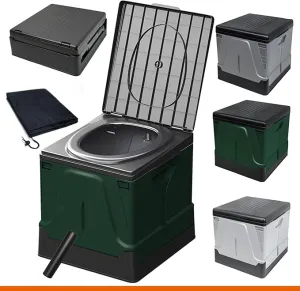 Camping Toilet, Composting Toilet with Biodegradable Bags, Portable Potty for Adults, Folding Toilet for Car Camping Hiking Long Trips Beach