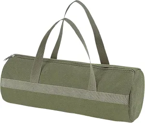 Canvas Tent Stake Bag,Hiking Accessories - Multipurpose Tent Stake Storage Bag Canvas Tool Bag with Zipper for Tent Pegs and Camping Hammer