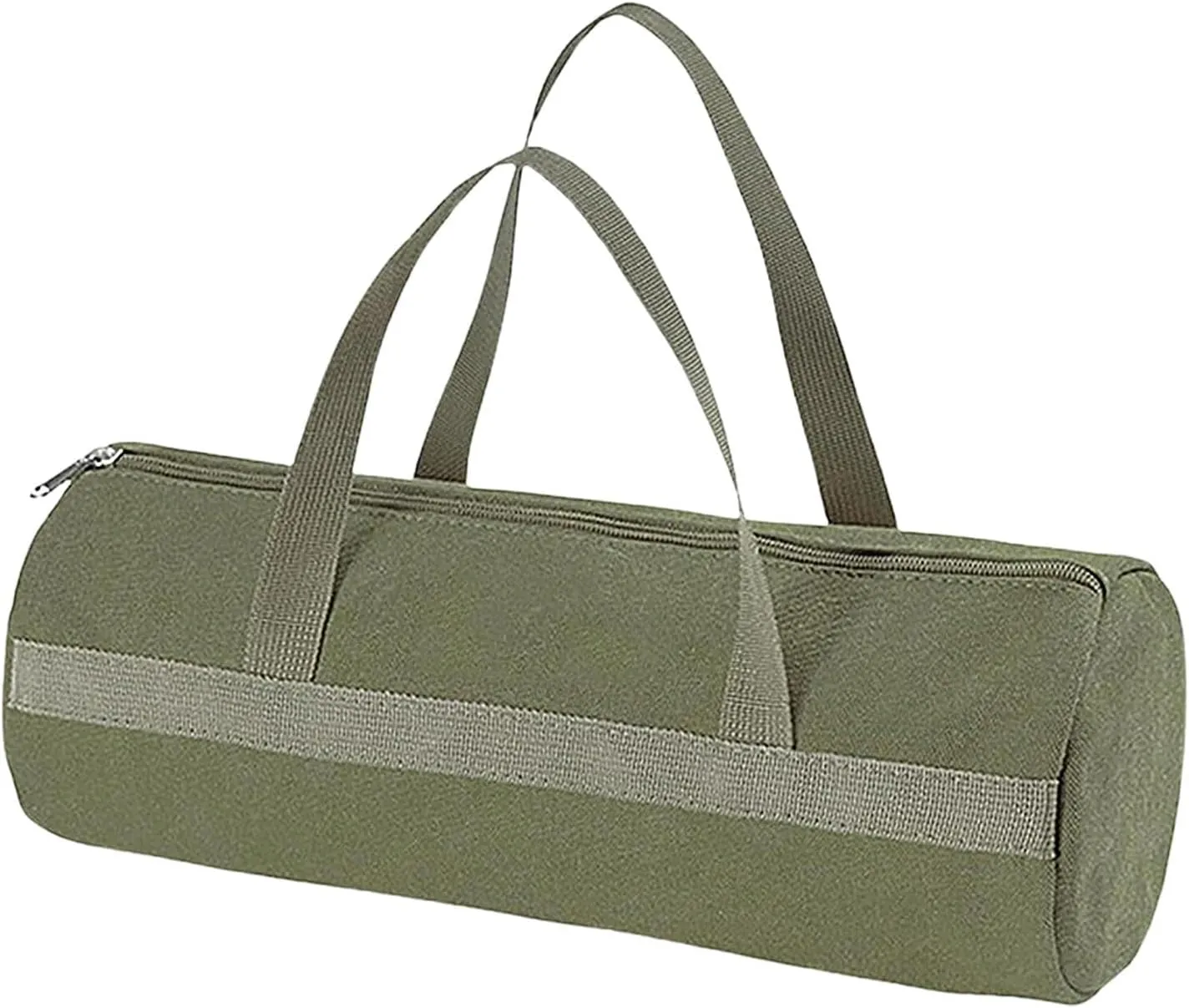 Canvas Tent Stake Bag,Hiking Accessories - Multipurpose Tent Stake Storage Bag Canvas Tool Bag with Zipper for Tent Pegs and Camping Hammer