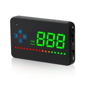 Car Digital GPS Speedometer Head Up Display Overspeed MPH/KM Tired Warning Alarm
