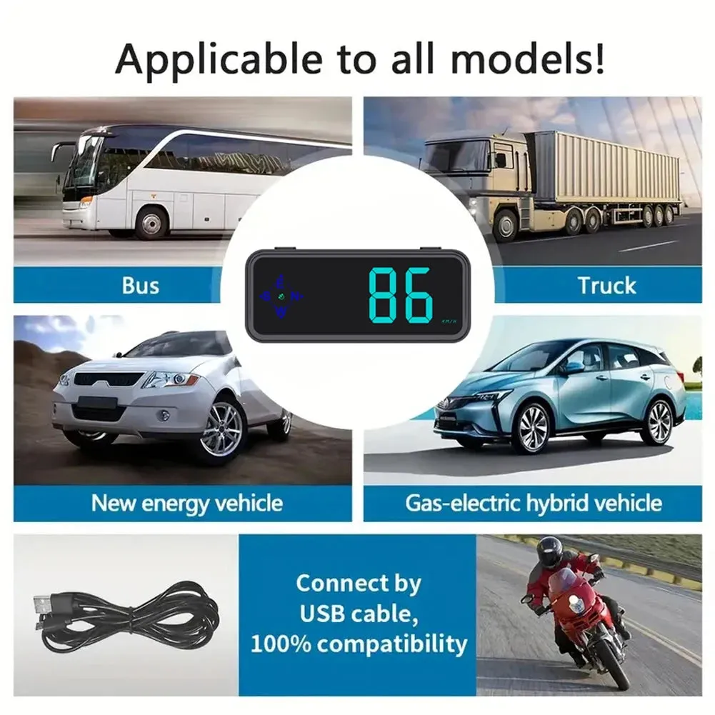 Car Head-up Display with Compass Colorful LED