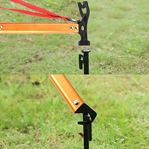Carbon Steel Aluminum Camping Hammer,12" Small Lightweight 3n1 Tent Hammer