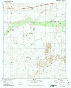 Carrizo Butte AZ topo map, 1:24000 Scale, 7.5 X 7.5 Minute, Historical, 1982, Updated 1983, 26.8 x 22 in
