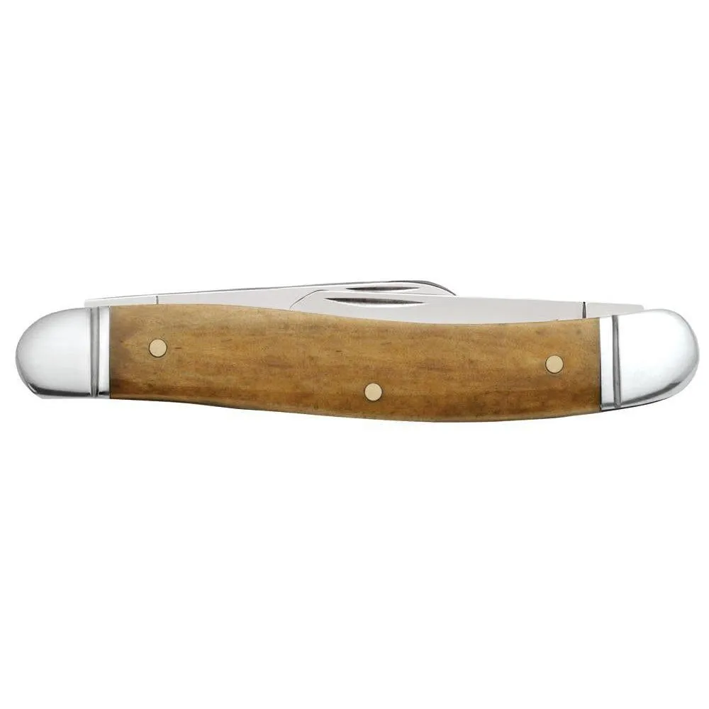 Case Knives Smooth Antique Bone Medium Stockman Folding Pocket Knife with Tru-Sharp Steel