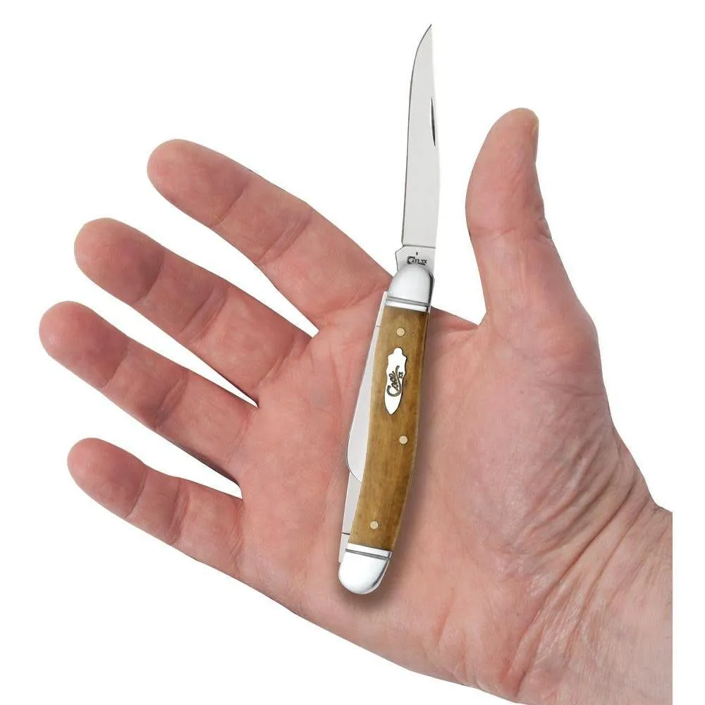 Case Knives Smooth Antique Bone Medium Stockman Folding Pocket Knife with Tru-Sharp Steel