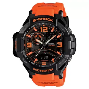 Casio G-Shock Black & Orange Dial Men 52.1mm