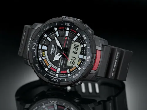 Casio Men's Pro Trek Quartz Sport Watch with Resin Strap, Black, Watch