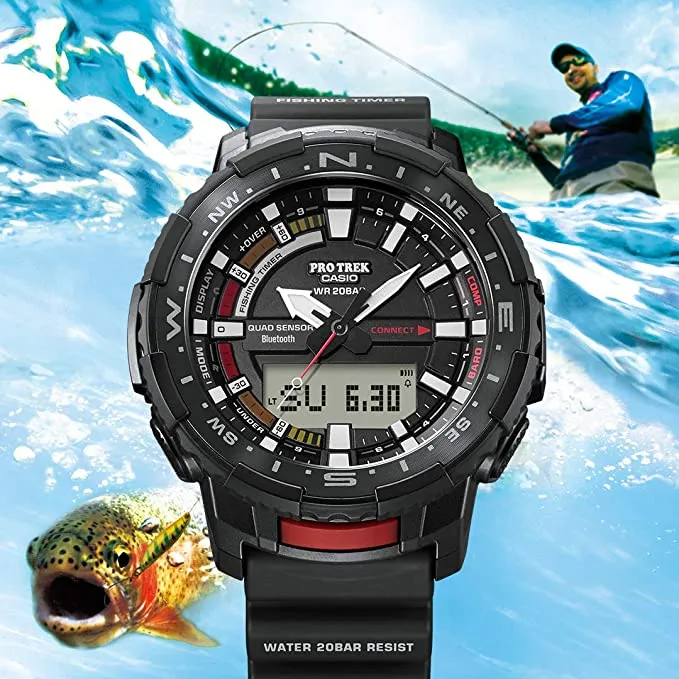 Casio Men's Pro Trek Quartz Sport Watch with Resin Strap, Blue, 22.5 (Model: PRT-B70-2CR)