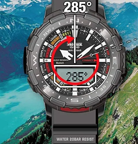 Casio Men's Pro Trek Quartz Sport Watch with Resin Strap, Blue, 22.5 (Model: PRT-B70-2CR)
