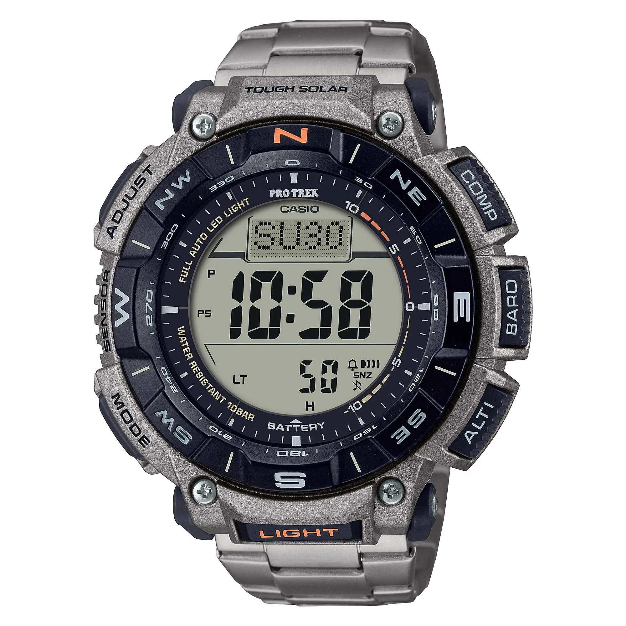 Casio Pro Trek Tough Solar Duplex LCD Titanium Band Watch PRG340T-7D PRG-340T-7D PRG-340T-7