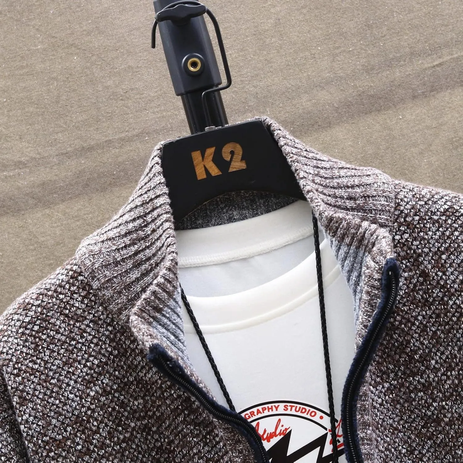 Casual Sweaters Cardigan Knitted Long Sleeve Jacket Full Zip Fleece Winter Warm Coat Outdoor Work Dress, XL-4XL