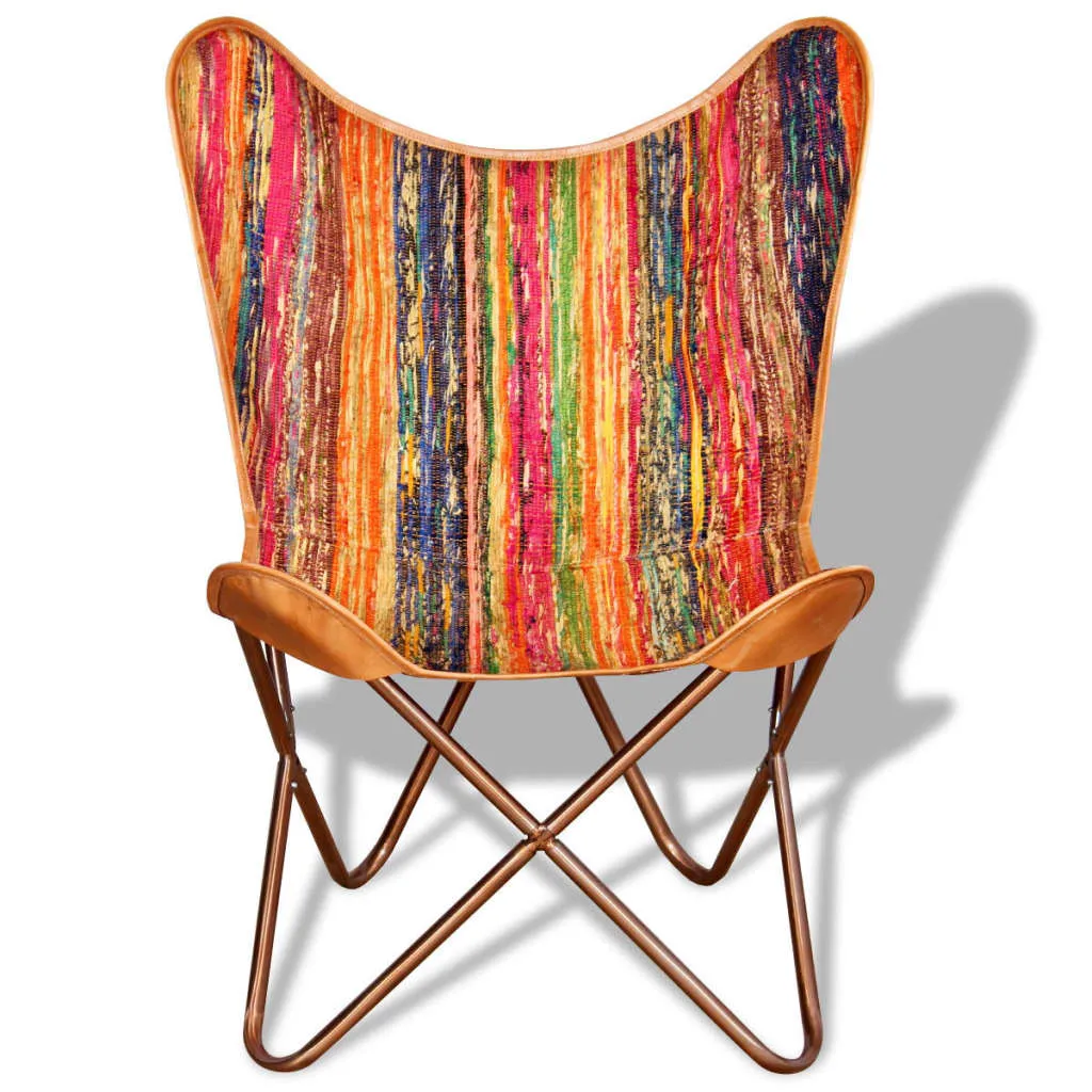 Chair Living Room Chair with Powder Coated Iron Frame Real Leather