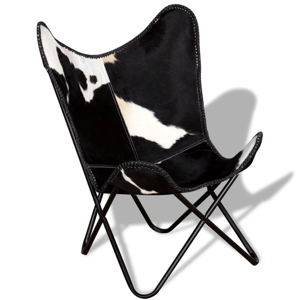 Chair Living Room Chair with Powder Coated Iron Frame Real Leather