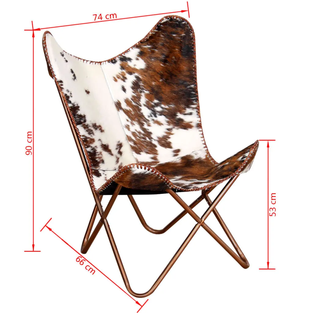 Chair Living Room Chair with Powder Coated Iron Frame Real Leather