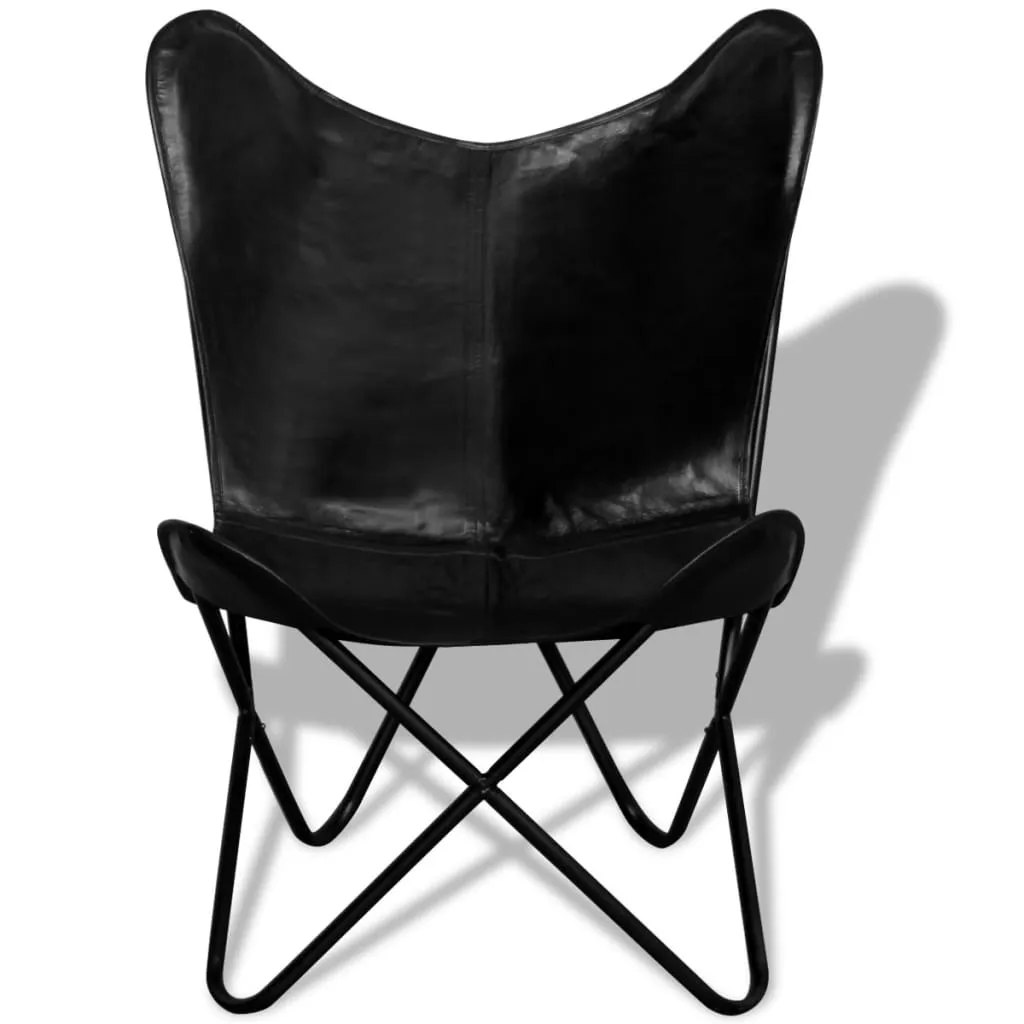 Chair Living Room Chair with Powder Coated Iron Frame Real Leather