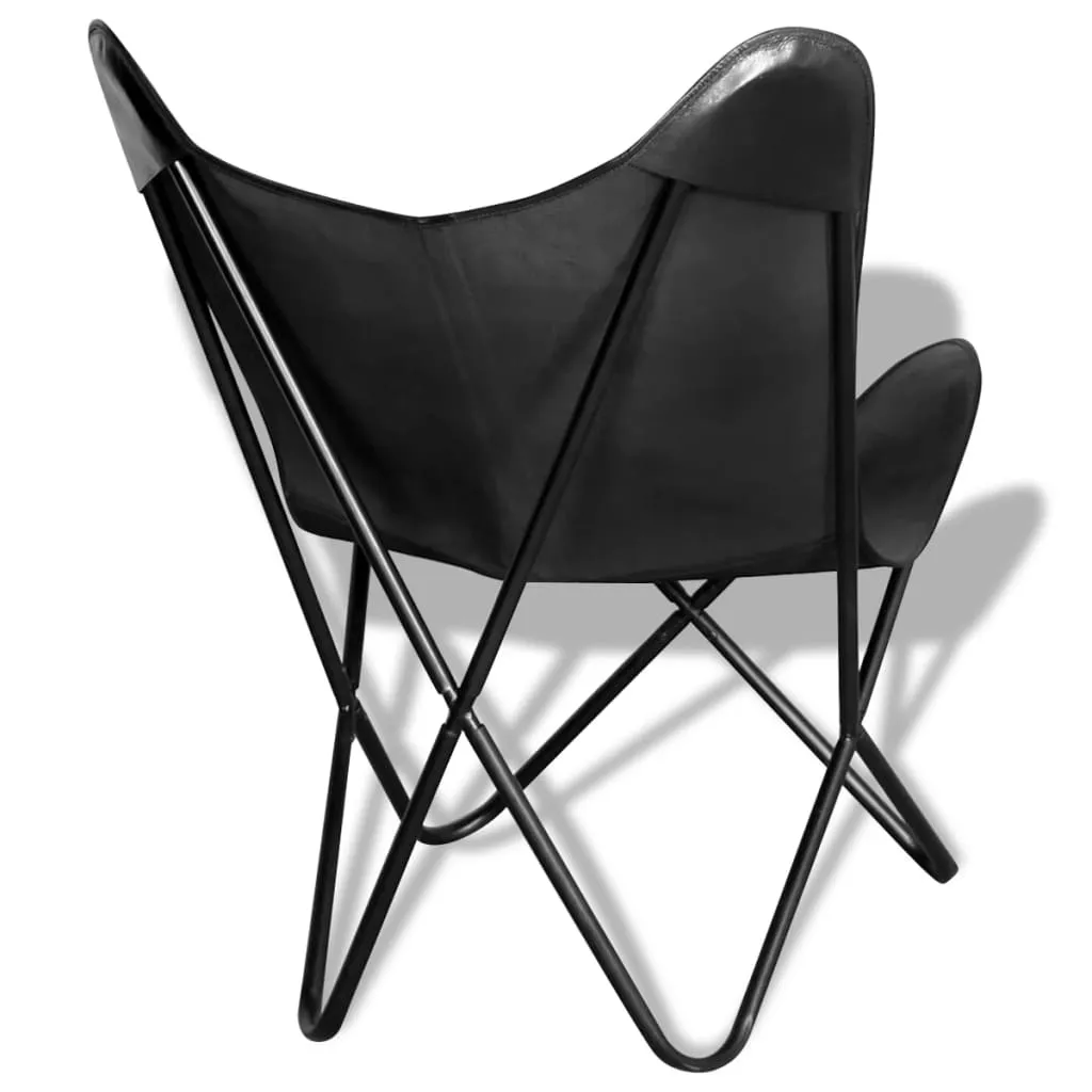 Chair Living Room Chair with Powder Coated Iron Frame Real Leather
