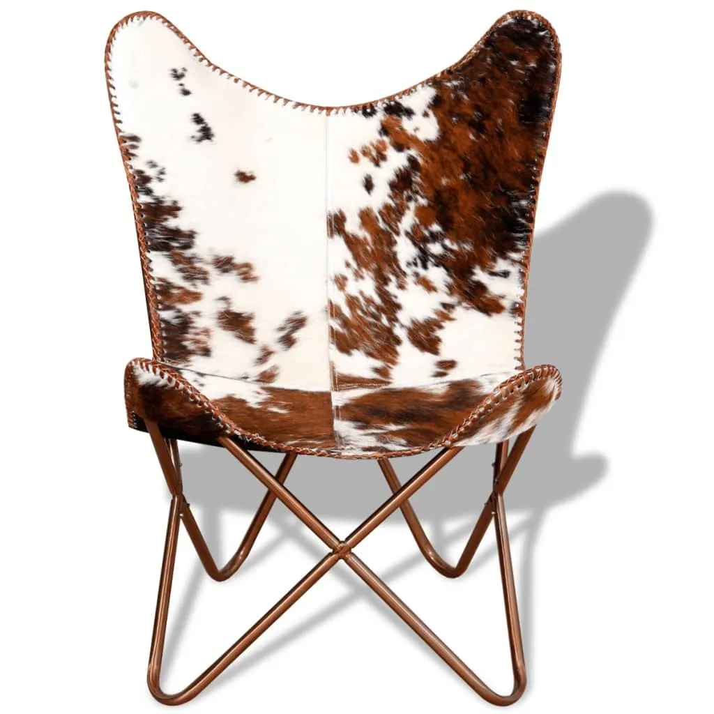 Chair Living Room Chair with Powder Coated Iron Frame Real Leather