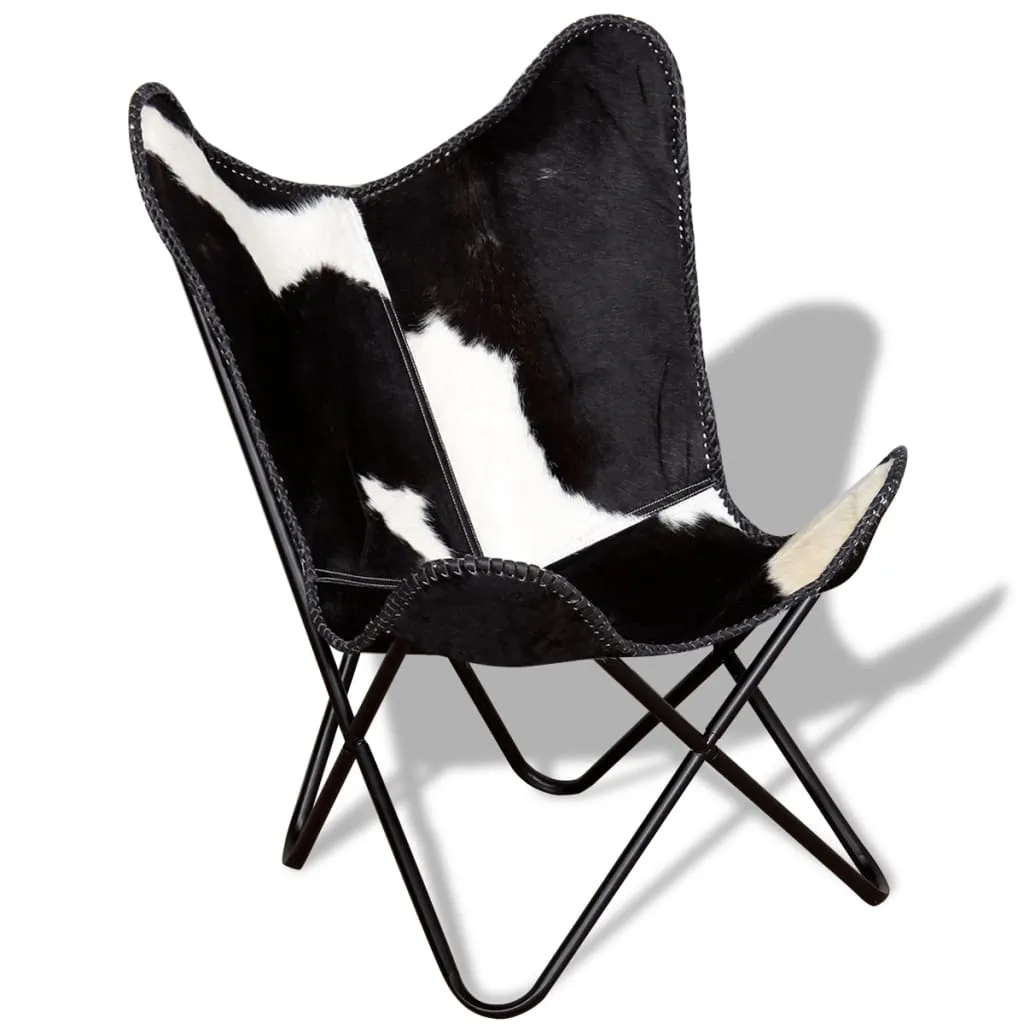 Chair Living Room Chair with Powder Coated Iron Frame Real Leather