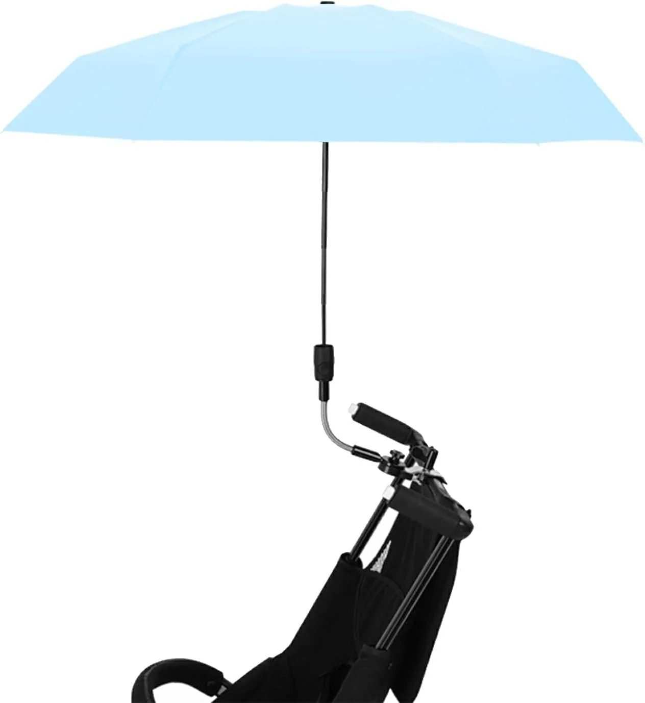 Chair Umbrella with Clamp, Adjustable Umbrella for Chair, Stroller Umbrella Parasol, Waterproof Umbrella for Beach Chair, Wheelchair, Stroller, Camping Chair