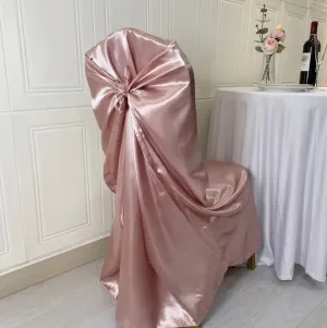Charmeuse Satin Chair Covers | Ballroom Banquet, Metal Folding, Pillowcase | Multiple Colors |