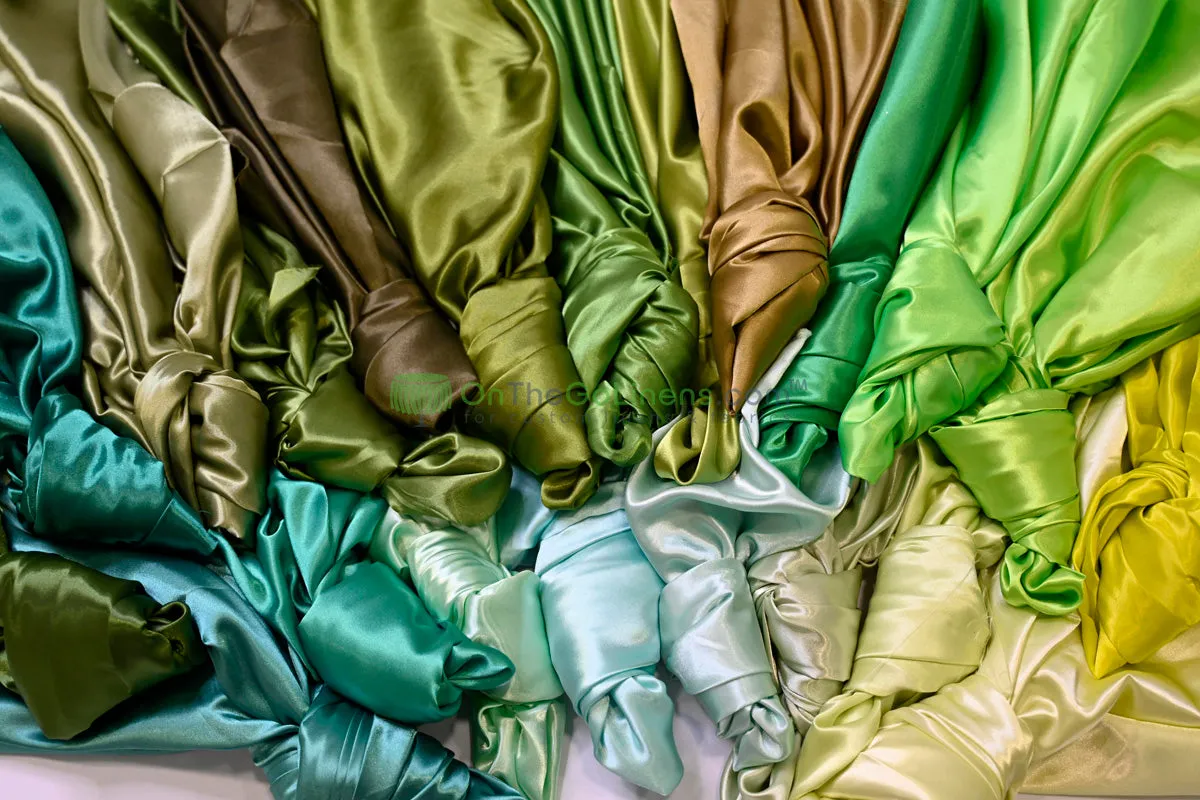 Charmeuse Satin Napkins & Chair Sashes | IFR Satin Fabric | Multiple Colors |
