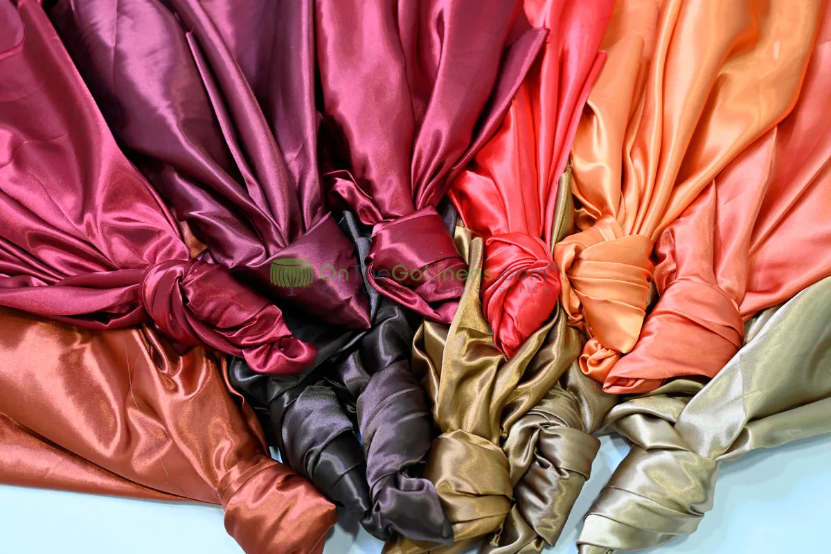 Charmeuse Satin Napkins & Chair Sashes | IFR Satin Fabric | Multiple Colors |