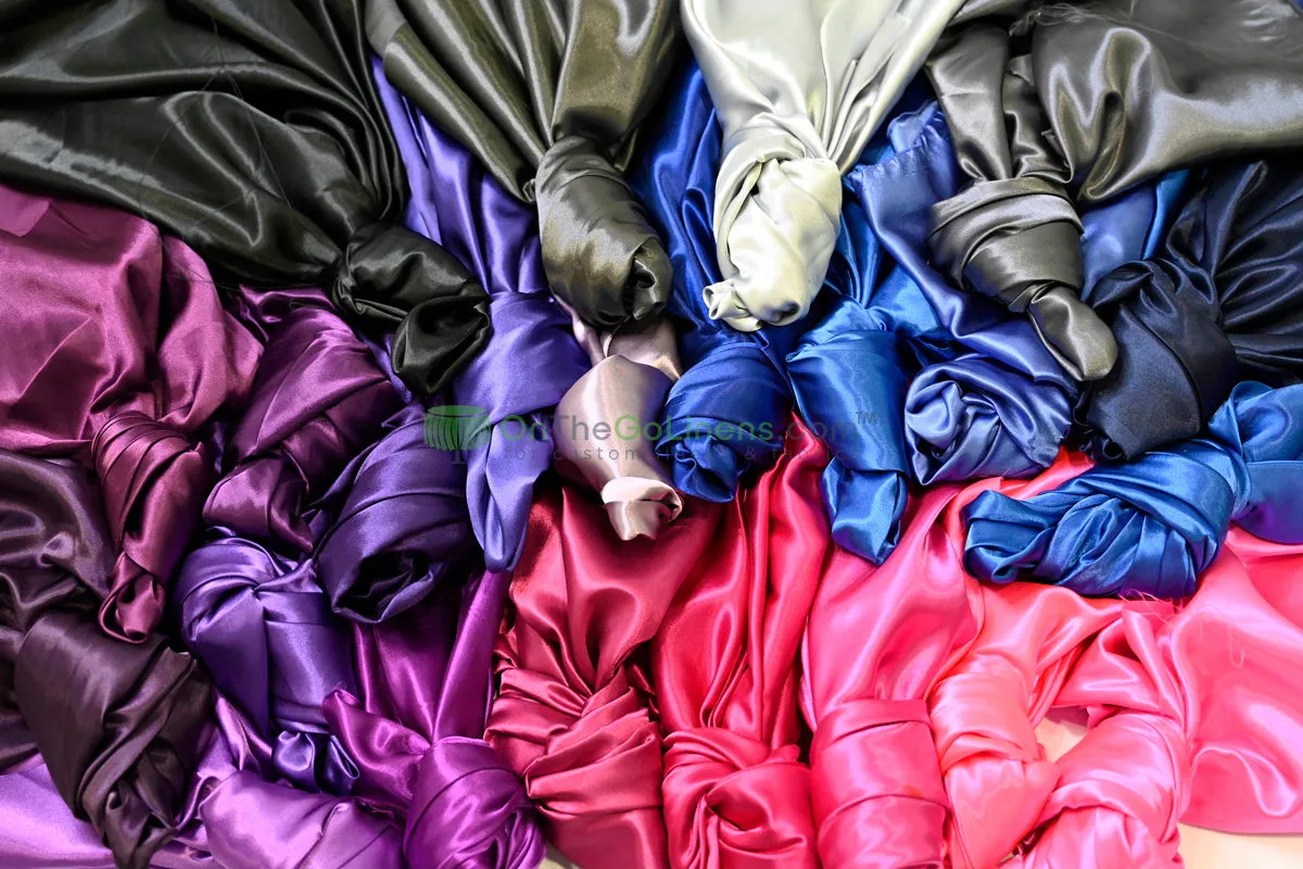 Charmeuse Satin Napkins & Chair Sashes | IFR Satin Fabric | Multiple Colors |