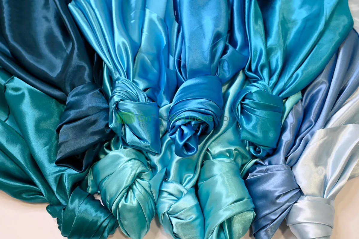 Charmeuse Satin Napkins & Chair Sashes | IFR Satin Fabric | Multiple Colors |