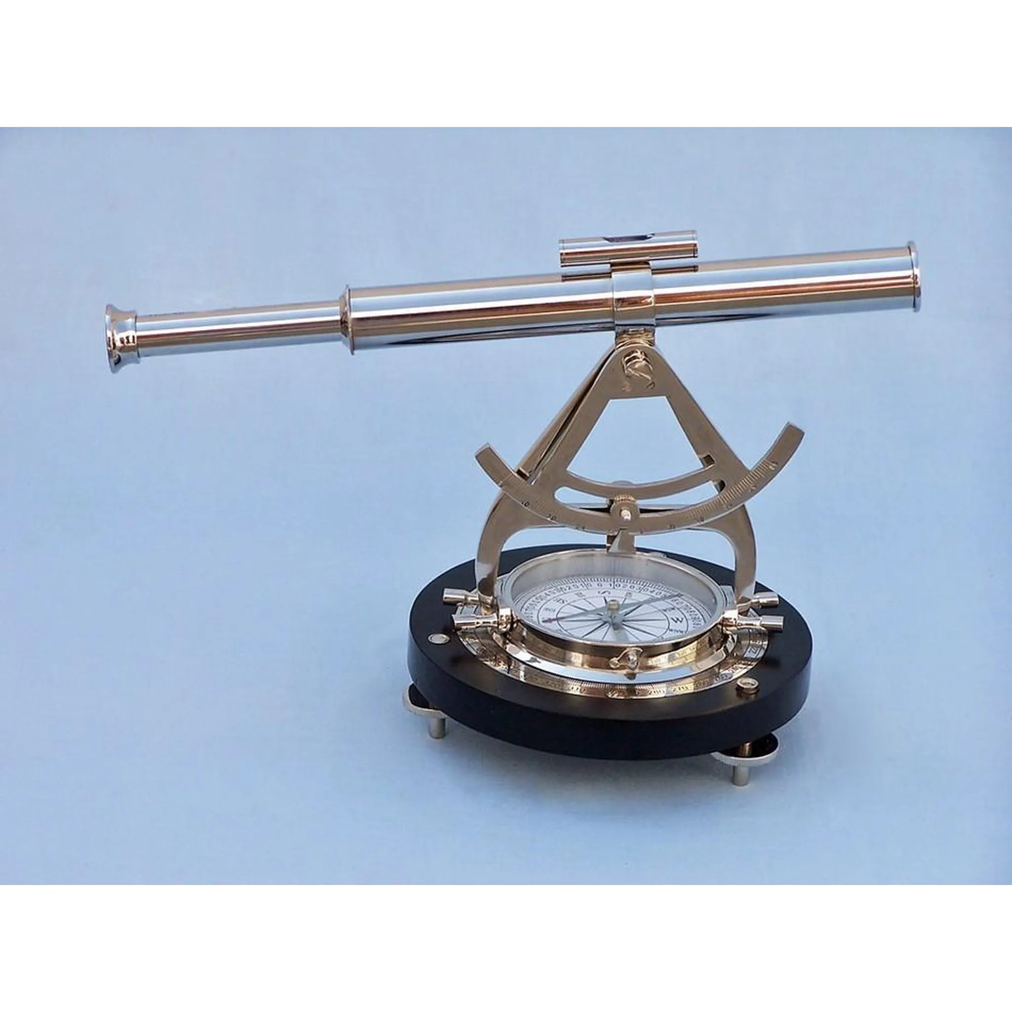 Chrome Alidade Compass 14"