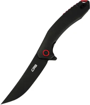 CJRB Tactical Knife, Small Folding Pocket Knife with AR-RPM9 Steel Blade and G10 Handle for Men Outdoor, Survival, Hunting, Camping Gobi(J1906B) Black