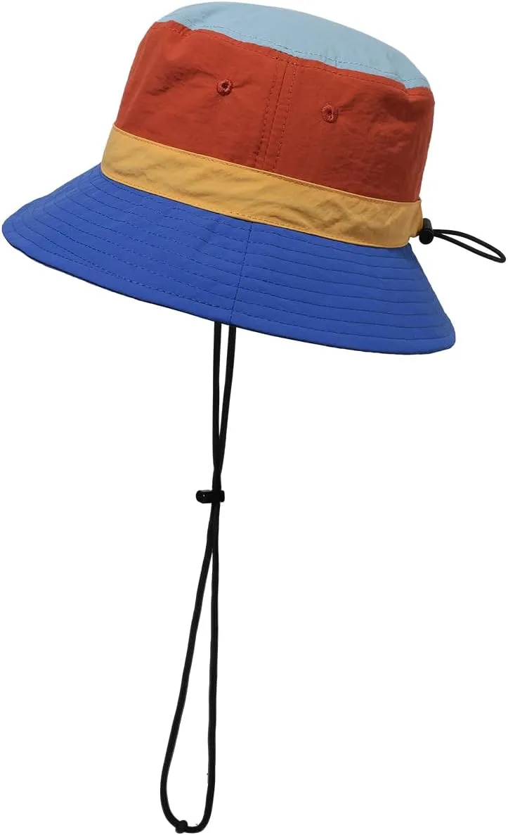 Clakllie Quick Dry Fishing Hat Waterproof Boonie Sun Hat with Strap Chin Lightweight Beach Safari Hat UPF 50  Jungle Bush Hat