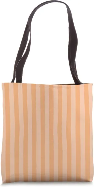 Classic Apricot Nectar Cabana Tent Stripe Tote Bag
