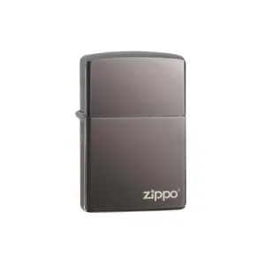 Classic Black Ice Zippo Logo Lighter