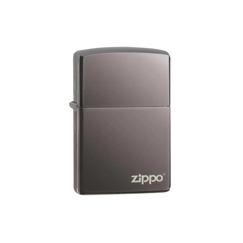Classic Black Ice Zippo Logo Lighter