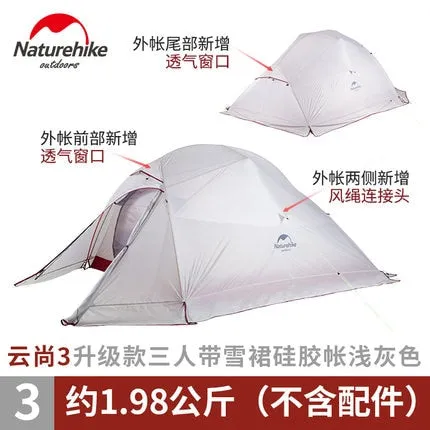 Cloud Person Winter Ultralight Hike Nature Man 3-4 Series Person 1 Camp Equipment 2 Updated Tent Customizable Plug-and-play Outdoor Naturehike 2 Camping Up
