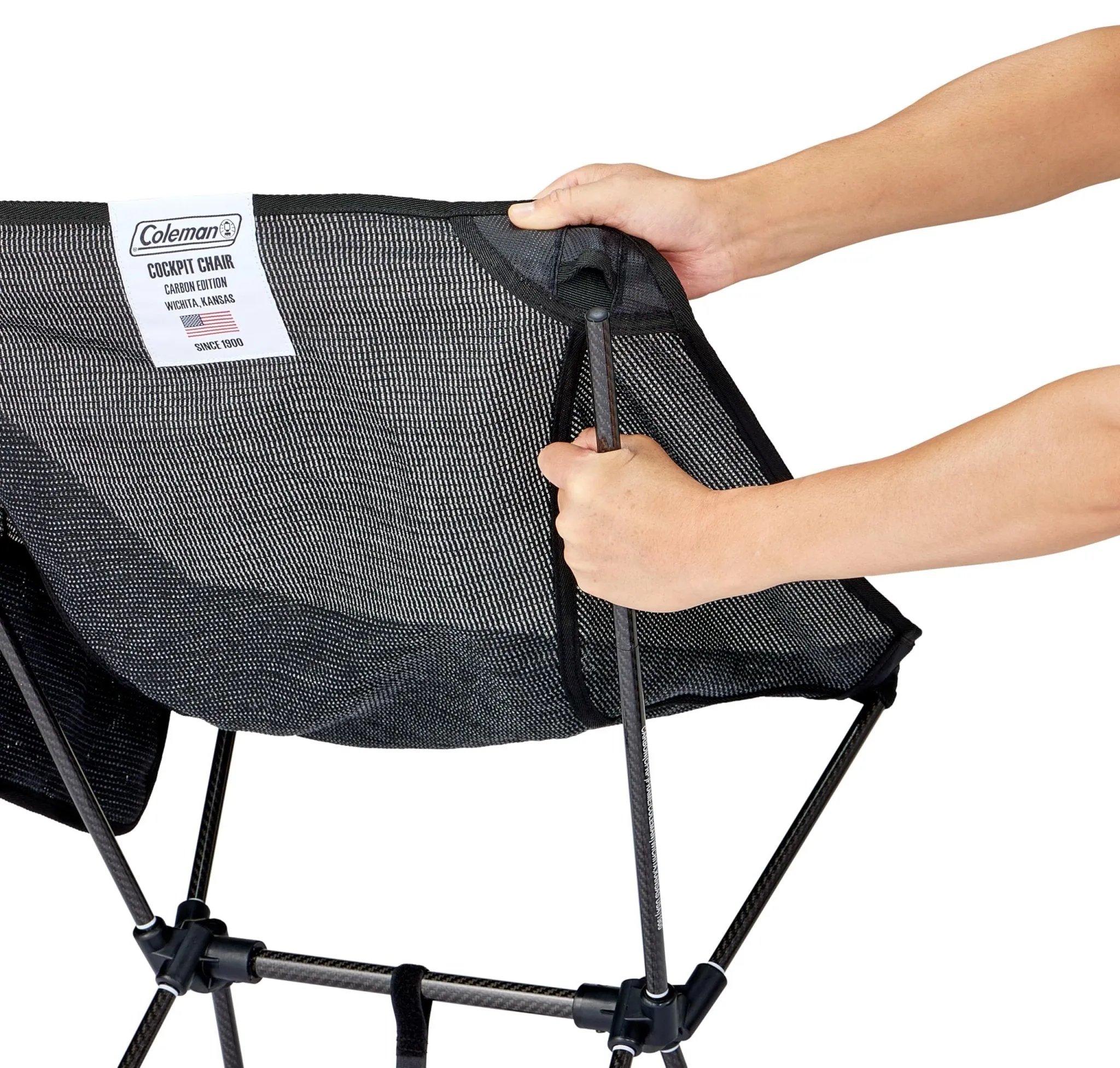 Coleman Cockpit Chair Carbon Edition Lightweight Outdoor Camping Platinum Black