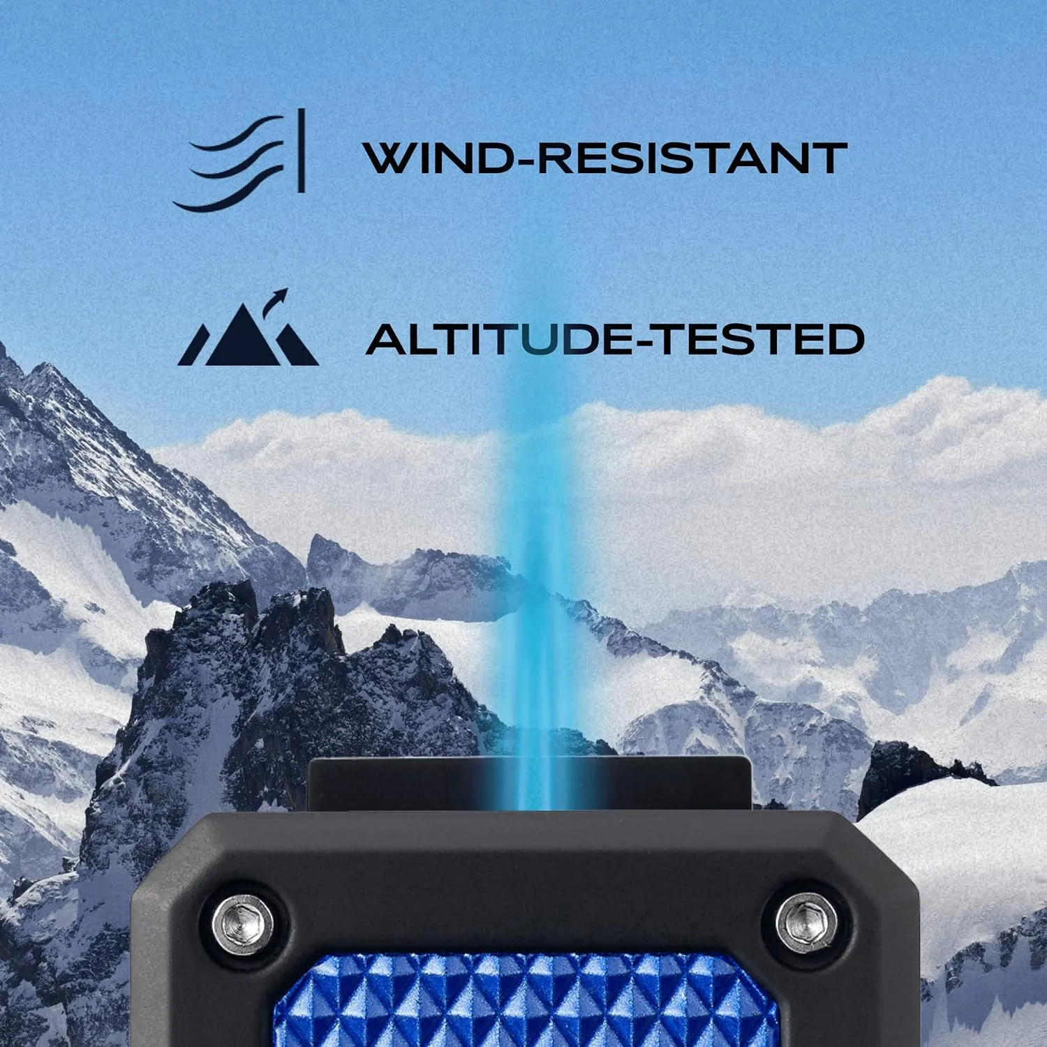 Colibri Rally Single Jet Flame Butane Lighter, Windproof & Refillable, Cigar Enthusiast's Choice with Blue Fuel Window and Adjustable Flame (Matte Black & Blue)