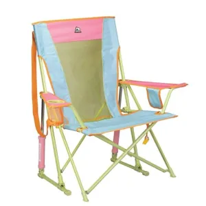 Comfort Pro Rocker Camping Chair|Portable Folding Rocking Chair w/ Armrests