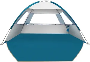 COMMOUDS Beach Tent Sun Shade for 3/4-5/6-7/8-10 Person, UPF 50  Beach Sun Shelter Canopy Tent, Lightweight, Easy Set Up and Carry