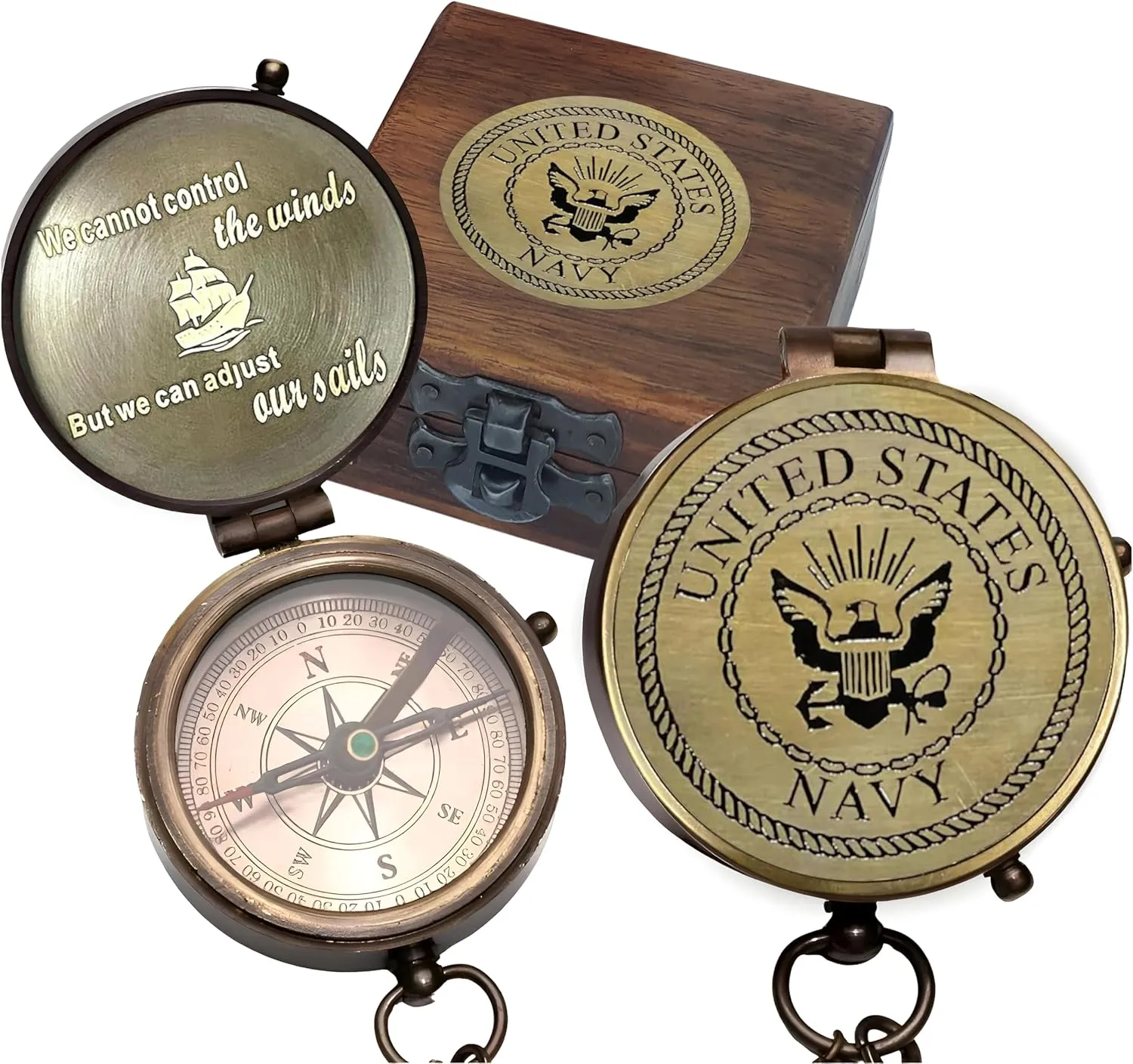 Compass - Gift for Army, Navy, Marine Corps, Baptism, Easter, Birthday, Fathers Day, Graduation, Wedding