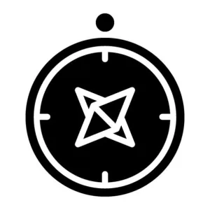 Compass Glyph Icon