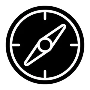 Compass Glyph Icon