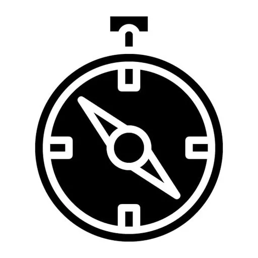 Compass Glyph Icon