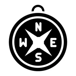 Compass Glyph Icon