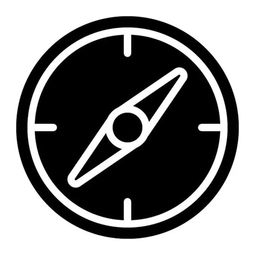 Compass Glyph Icon