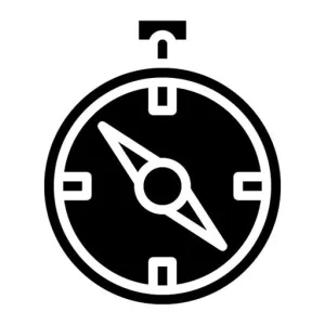 Compass Glyph Icon