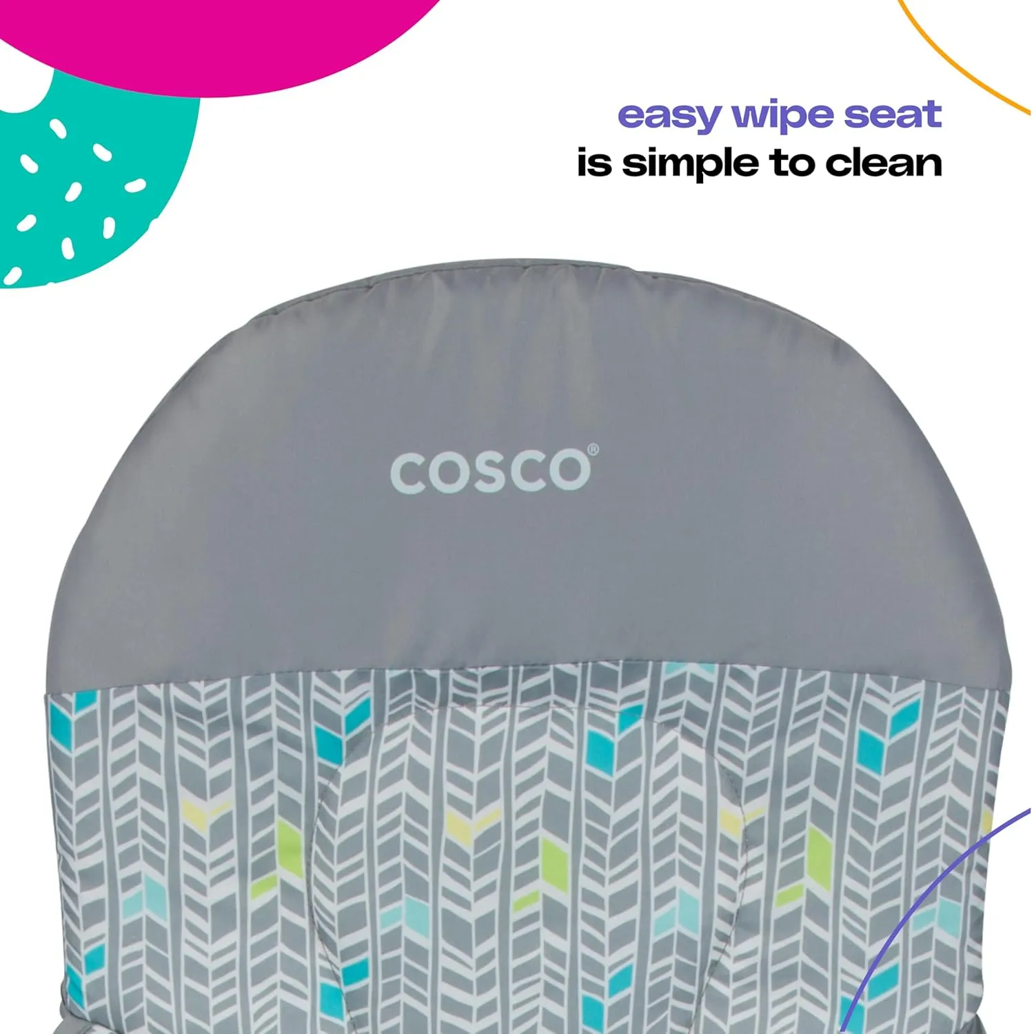 Cosco Kids Simple Fold Highchair for Baby, Simple Foldable High Chair, Convenient, Lightweight, and Compact Design, Comet