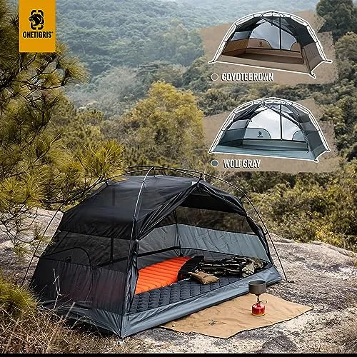 COSMITTO 2 Person Backpacking Tent Shelter,Free Standing Lightweight Waterproof 3 Season Camping Tent